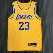 Men's LeBron James Yellow Team Jersey - Authentic Edition