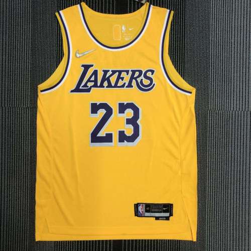 Men's LeBron James Yellow Team Jersey - Authentic Edition