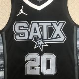 Men's Manu Ginóbili Black Team Jersey - Statement Edition