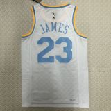 Men's LeBron James White Retro Team Jersey