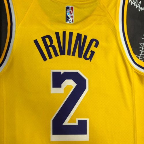 Men's Kyrie Irving Yellow Team Jersey - 75th Anniversary Edition