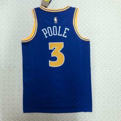 Men's Jordan Poole Blue Retro Team Jersey