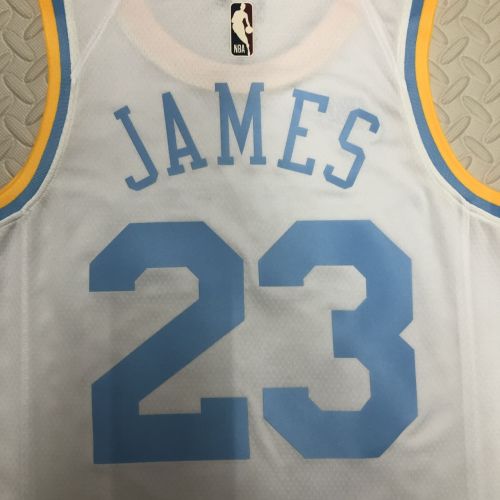 Men's LeBron James White Retro Team Jersey