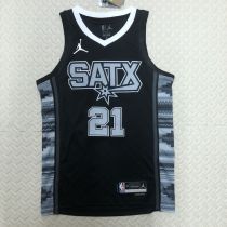 Men's Tim Duncan Black Team Jersey - Statement Edition