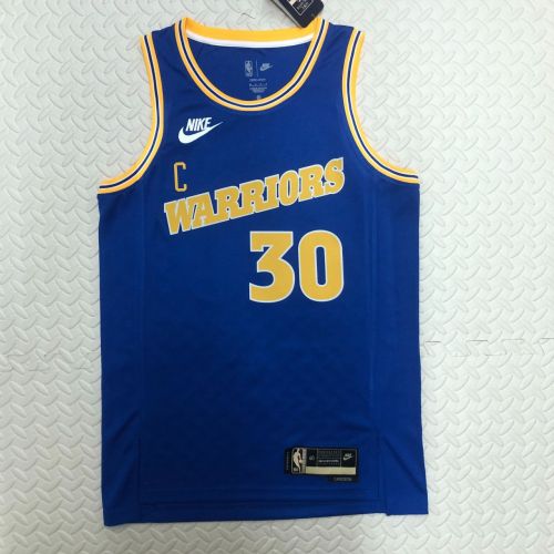 Men's Stephen Curry Blue Retro Team Jersey