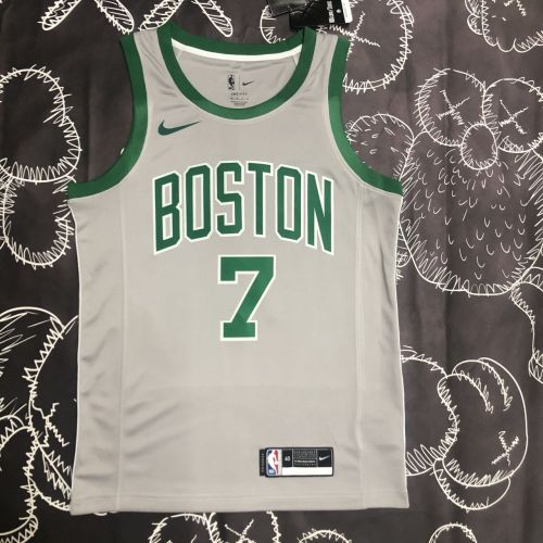 Men's Jaylen Brown Gray Team Jersey
