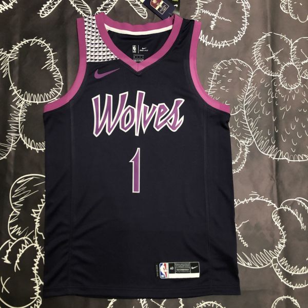 Men's Anthony Edwards Black Team Jersey