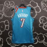 Men's Carmelo Anthony Blue Team Jersey - City Edition