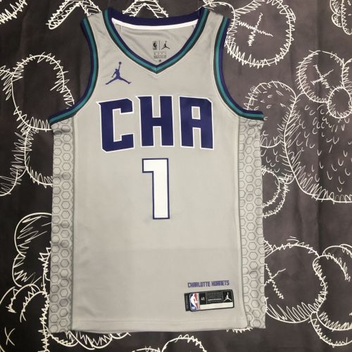 Men's LaMelo Ball Gray Team Jersey