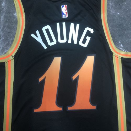 Men's Trae Young Black Team Jersey - City Edition
