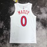 Men's Tyrese Maxey White Team Jersey - City Edition