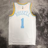 Men's D'Angelo Russell White Retro Team Jersey