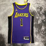 Men's D'Angelo Russell Purple Team Jersey - Statement Edition