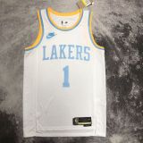 Men's D'Angelo Russell White Retro Team Jersey