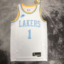 Men's D'Angelo Russell White Retro Team Jersey