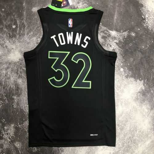 Men's Karl-Anthony Towns Black Team Jersey - Statement Edition