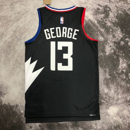 Men's Paul George Black Team Jersey - Statement Edition