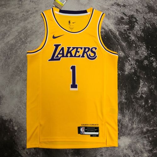 Men's D'Angelo Russell Yellow Team Jersey