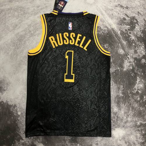 Men's D'Angelo Russell Black Team Jersey
