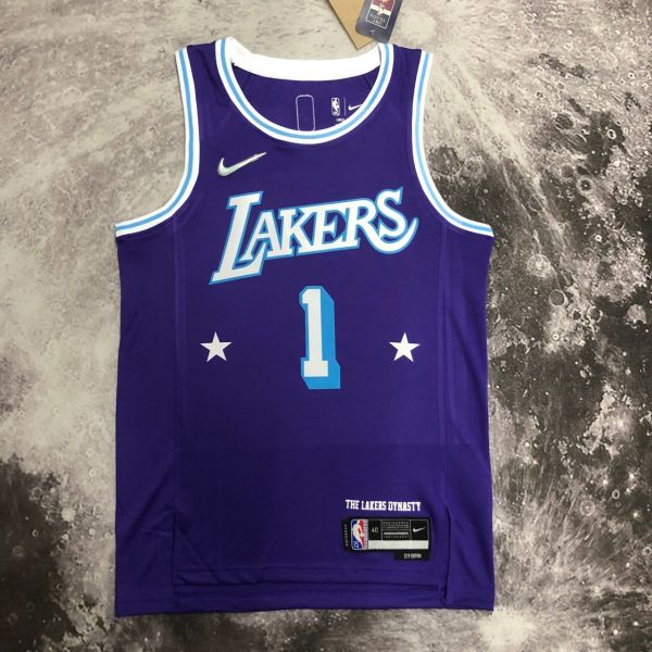Men's D'Angelo Russell Purple Team Jersey - City Edition