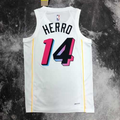 Men's Tyler Herro White Team Jersey - City Edition