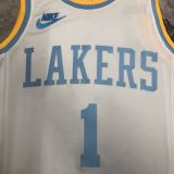 Men's D'Angelo Russell White Retro Team Jersey