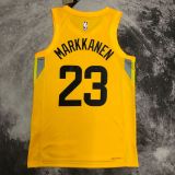 Men's Lauri Markkanen Yellow Away Team Jersey