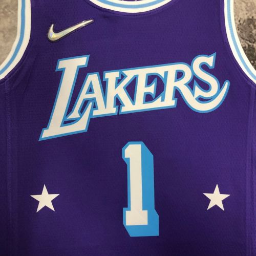 Men's D'Angelo Russell Purple Team Jersey - City Edition