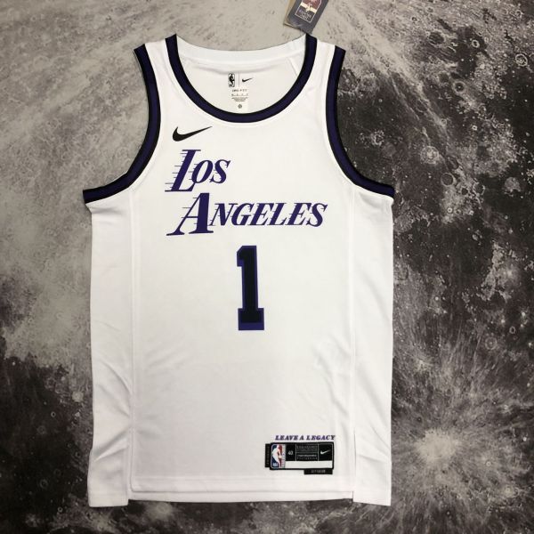 Men's D'Angelo Russell White Team Jersey - City Edition