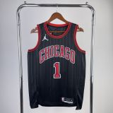 Men's Derrick·Rose Black Team Jersey - Statement Edition