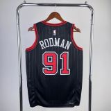 Men's Dennis Rodman Black Team Jersey - Statement Edition