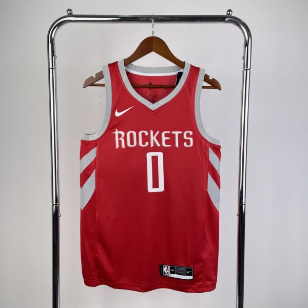 Men's Russell Westbrook Red Away Team Jersey
