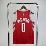 Men's Russell Westbrook Red Away Team Jersey