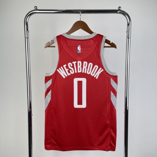 Men's Russell Westbrook Red Away Team Jersey