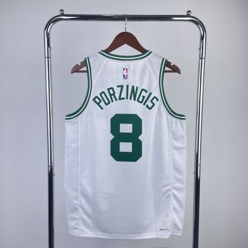 Men's Kristaps Porzingis White Team Jersey