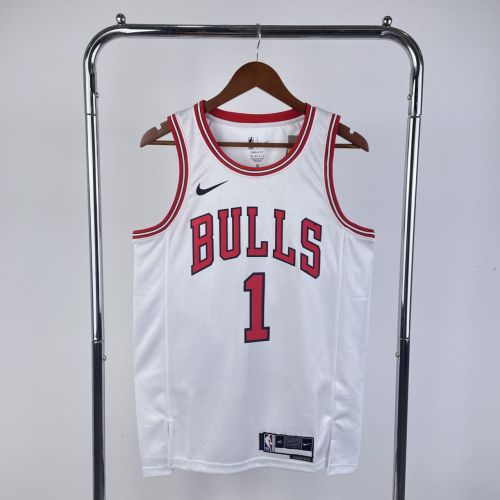 Men's Derrick Rose White Team Jersey