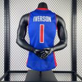 Men's M&N 2008/09 Allen Iverson Blue Retro Jersey