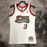 Men's M&N 1998 Allen Iverson White Retro Jersey