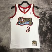 Men's M&N 1998 Allen Iverson White Retro Jersey