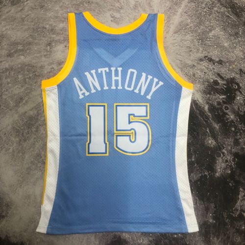 Men's M&N 2003/2004 Carmelo·Anthony Blue Retro Jersey
