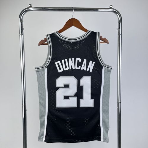 Men's M&N 1998/99 Tim Duncan Black Retro Jersey