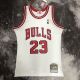 Men's M&N 1998 Michael Jordan White Retro Jersey