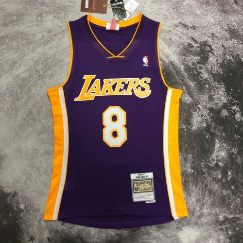 Men's M&N 2000/2001 Kobe Bryant Purple Retro Jersey