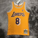 Men's M&N 1997 Kobe Bryant Yellow Retro Jersey