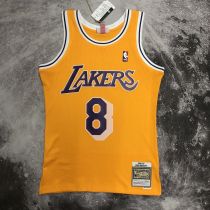 Men's M&N 1997 Kobe Bryant Yellow Retro Jersey