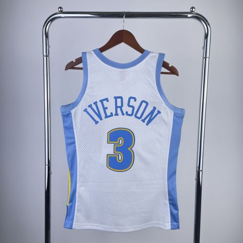 Men's M&N 2006/2007 Allen Iverson White Retro Jersey
