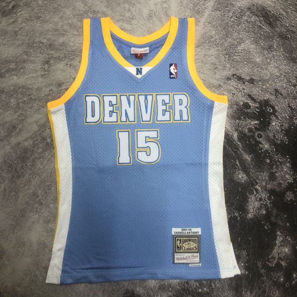 Men's M&N 2003/2004 Carmelo·Anthony Blue Retro Jersey