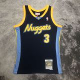 Men's M&N 2006/2007 Allen Iverson Blue Retro Jersey
