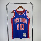 Men's M&N 1988/89 Dennis Keith Rodman Blue Retro Jersey
