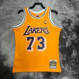 Men's M&N 98/99 Dennis Rodman Yellow Retro Jersey